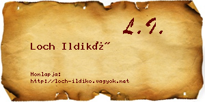 Loch Ildikó névjegykártya
