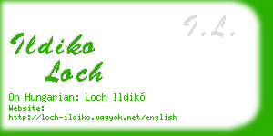 ildiko loch business card